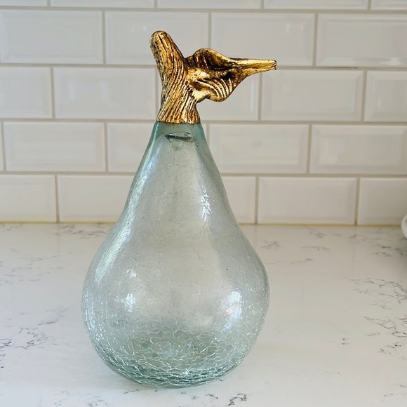 Large Clear Glass Pear Figurine - Picture 4 of 16